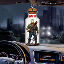 Load image into Gallery viewer, Embrace the Dark - Creepy Killer Car Ornament - Personalized Gift for Horror Movie Fans Ornament PopCulturePrints
