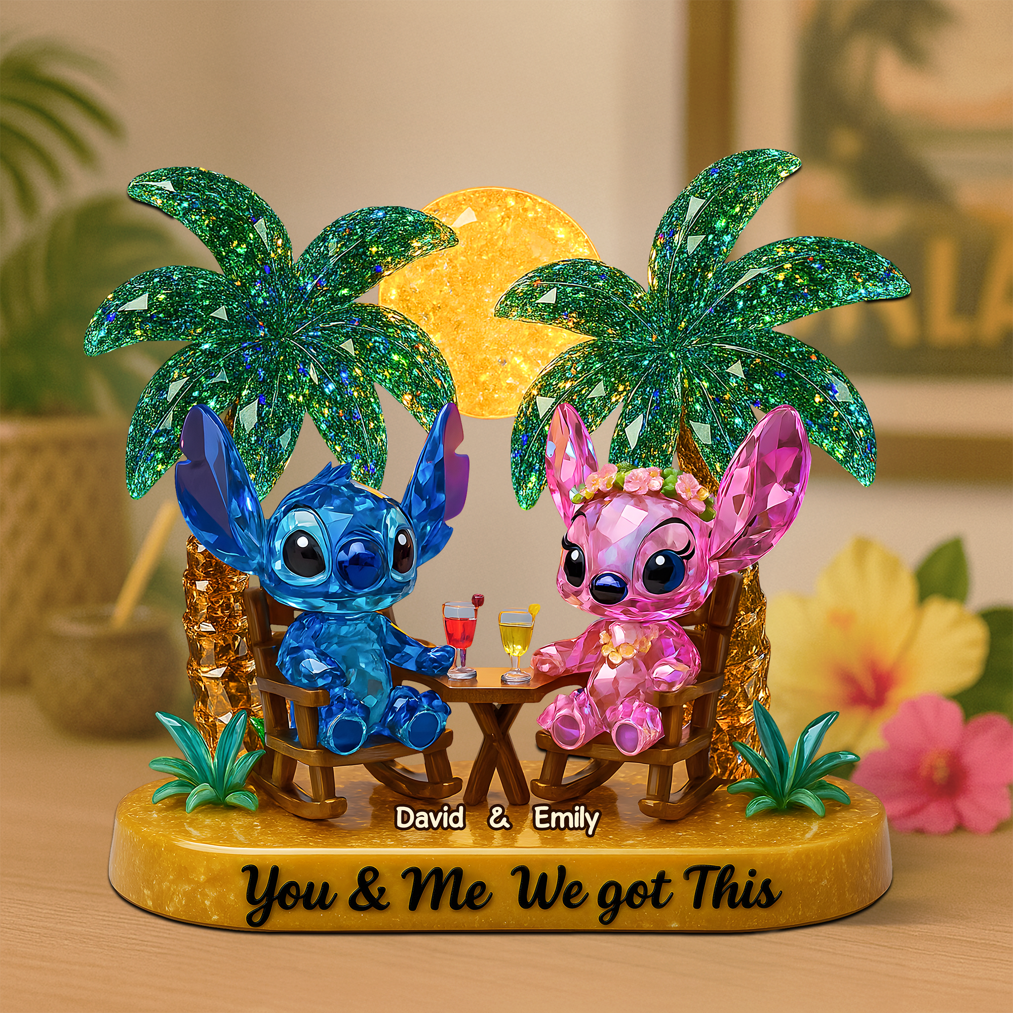 You & Me We Got This - Personalized Beach Couple Acrylic Plaque Shaped Plaques PopCulturePrints