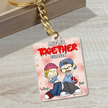 Load image into Gallery viewer, Personalized Better Together Keychain for Couples | Customizable Gift Keychains PopCulturePrints
