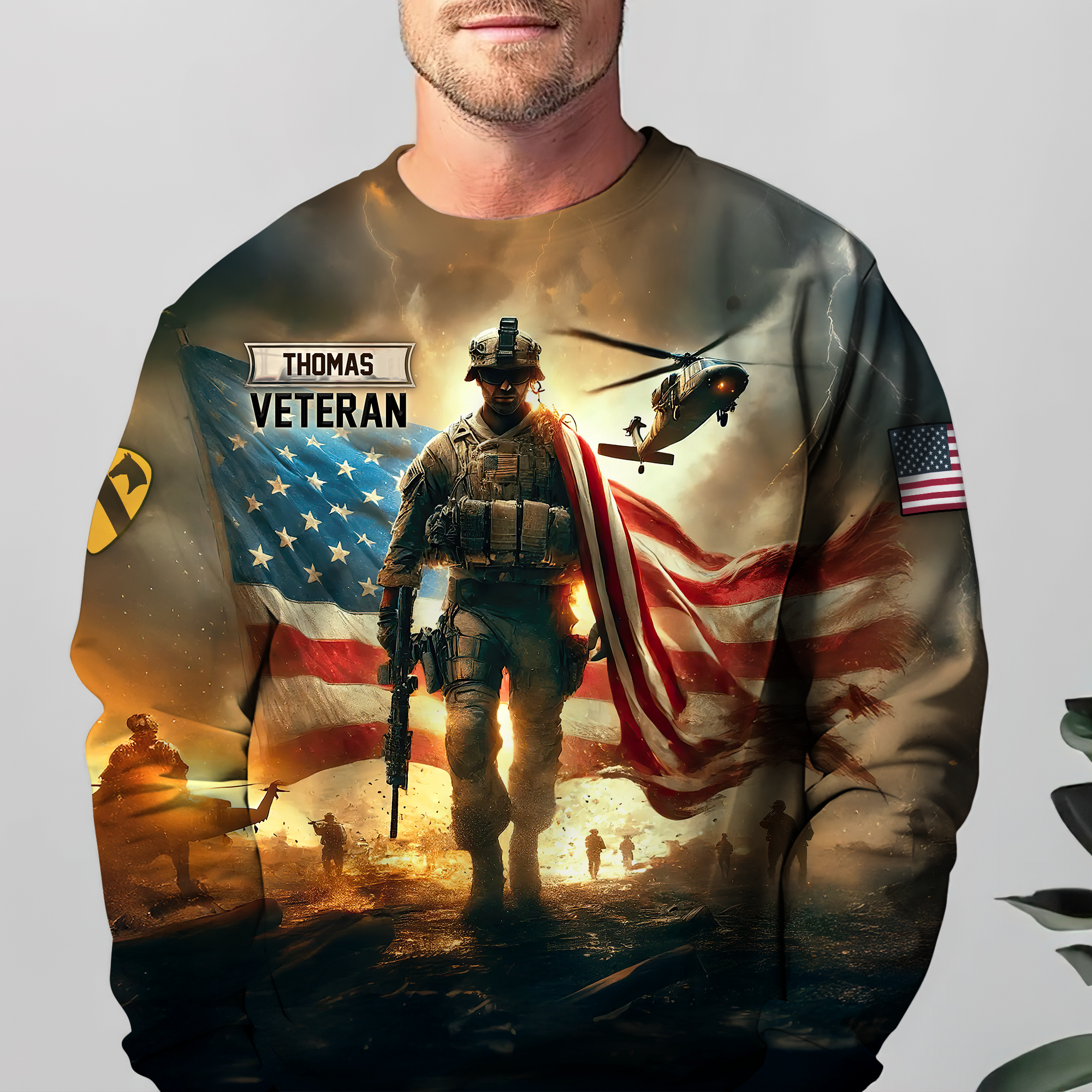 “Honor Their Service” - Custom Veteran 3D Shirt - Personalized Gift for Veterans & Their Loved Ones AOP Products PopCulturePrints
