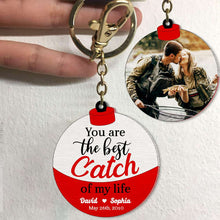 Load image into Gallery viewer, Personalized Fishing Couple Keychain - The Best Catch Gift Keychains PopCulturePrints
