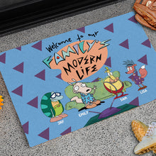 Load image into Gallery viewer, Personalized Family Modern Life Doormat Doormat PopCulturePrints
