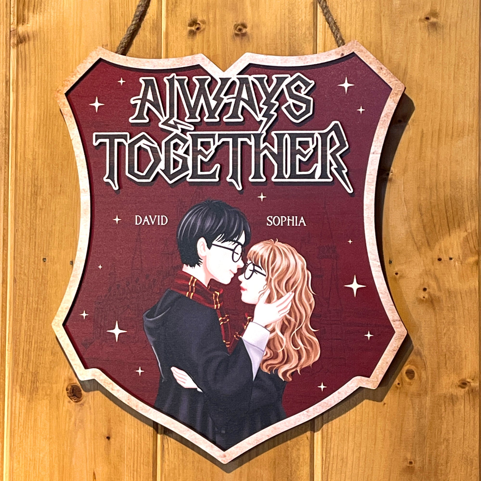 Personalized Love Shield Wall Art - Always Together