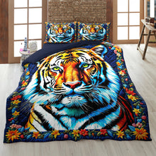 Load image into Gallery viewer, Majestic Tiger Quilt Bed Set - Vibrant Personalized Bedding Blanket PopCulturePrints
