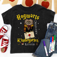 Load image into Gallery viewer, Hogwarts Kindergarten Delivery Letter T-Shirt
