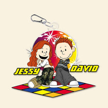 Load image into Gallery viewer, Y2K Style Couple Keychain - Unique Personalized Valentine&#39;s Day Gifts for Pop Culture Lovers Keychains PopCulturePrints
