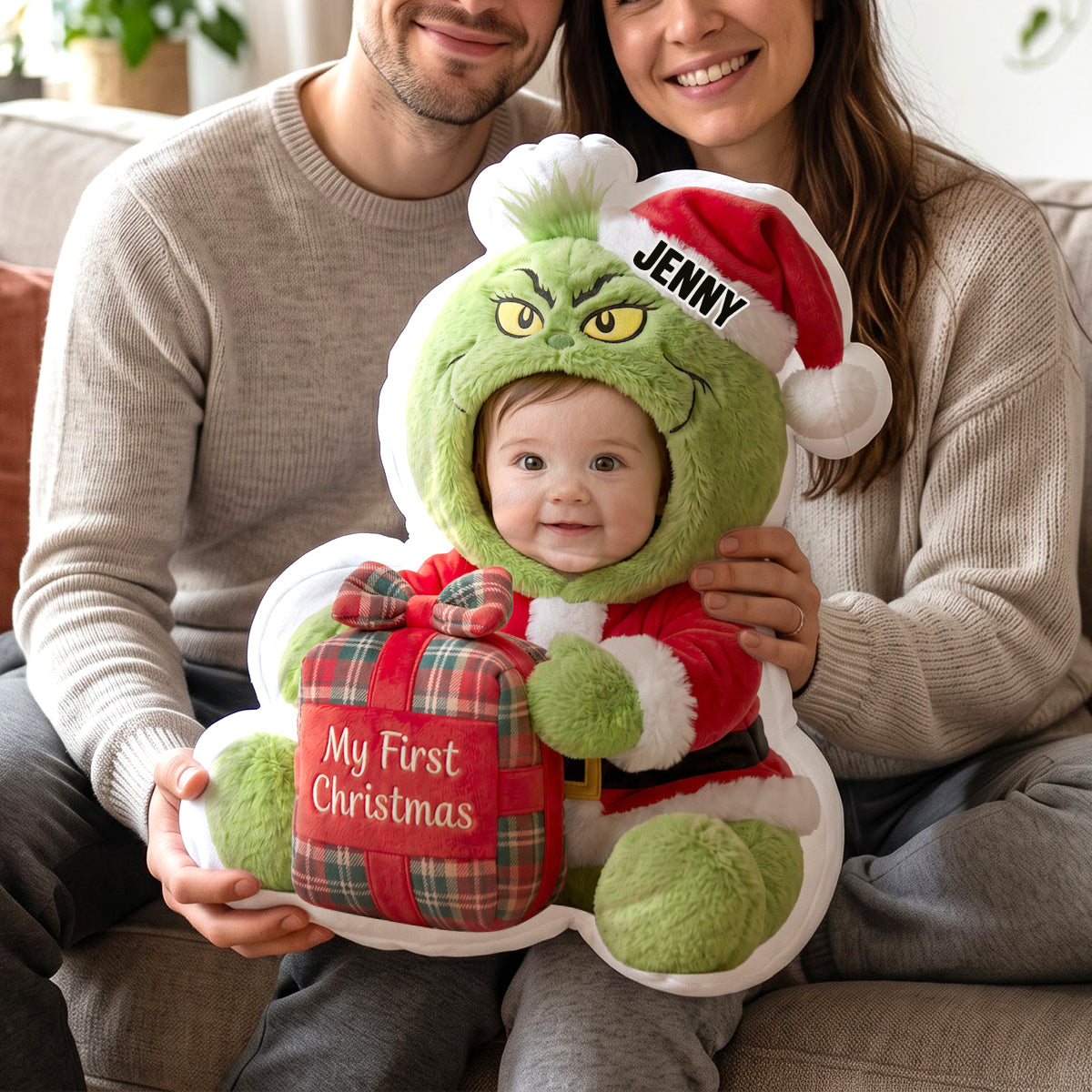 Baby First Christmas Lovely Mischief Pillow - Custom Photo Christmas Gifts For Kids 02pgtn141026 Pillow PopCulturePrints