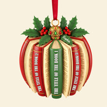 Load image into Gallery viewer, “A Book is a Dream That You Hold in Your Hand” - Personalized Christmas Ornament for Book Lovers Ornament PopCulturePrints
