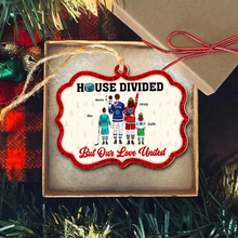 Load image into Gallery viewer, Personalized Ice Hockey Family Christmas Ornament - House Divided Ornament PopCulturePrints
