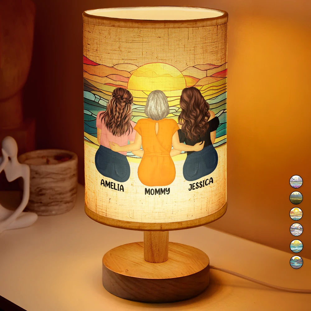 "Forever Love Mom And Her Children" - Personalized Fabric Lamp - Perfect Gift for Mom, Grandma, and Family Fabric Lamp PopCulturePrints