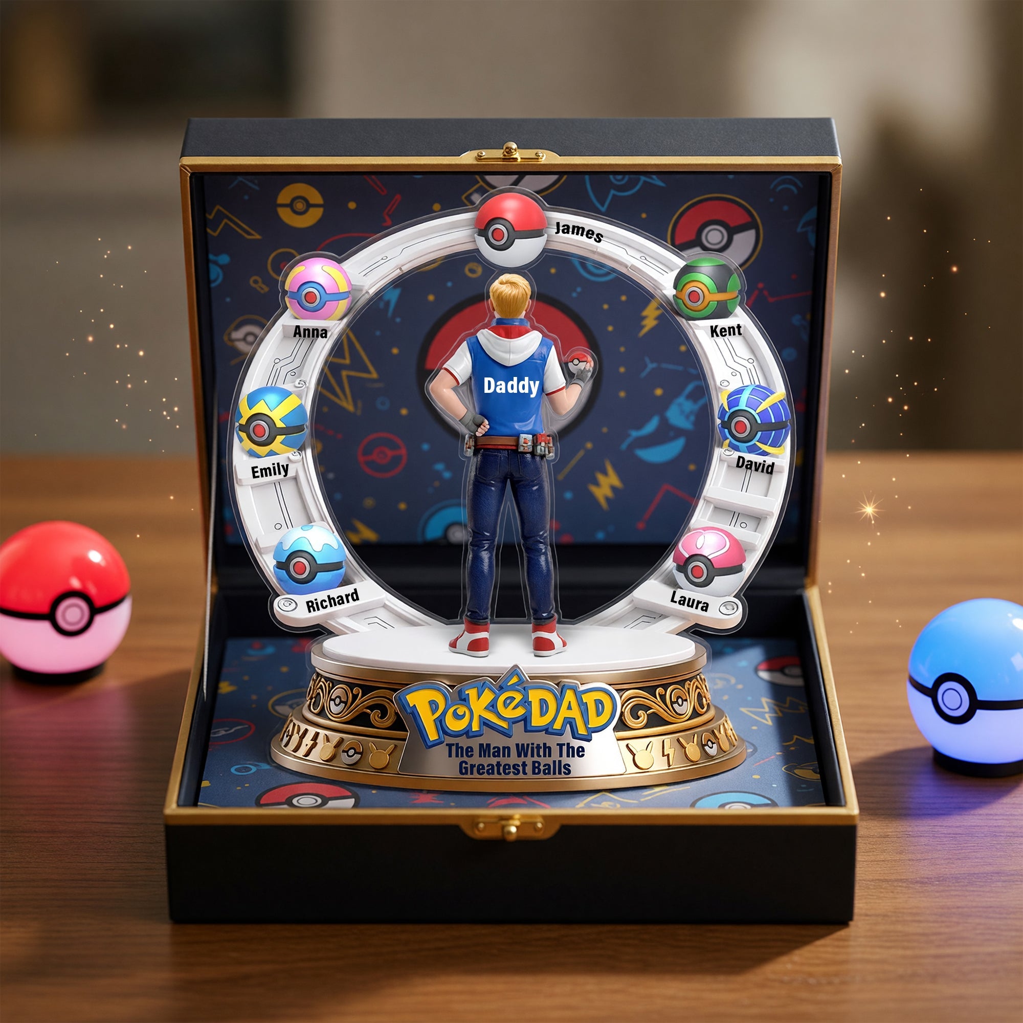 “The Man With The Greatest Balls” - Master Trainer Acrylic Plaque - Personalized Gift for Dad Shaped Plaques PopCulturePrints