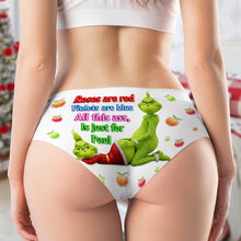 Load image into Gallery viewer, Personalized Spicy Green Grinch Women's Briefs - Fun Christmas Gift for Her Boxer Briefs PopCulturePrints
