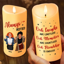Load image into Gallery viewer, Personalized Best Friends LED Candle - Always Besties Led Candle PopCulturePrints
