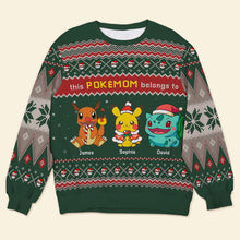 Load image into Gallery viewer, Personalized Ugly Christmas Sweater for Mom - Pokémom Edition Ugly Christmas Sweater PopCulturePrints
