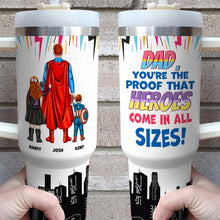 Load image into Gallery viewer, Personalized Super Dad Tumbler - Custom Father&#39;s Day Gift Tumbler Cup PopCulturePrints
