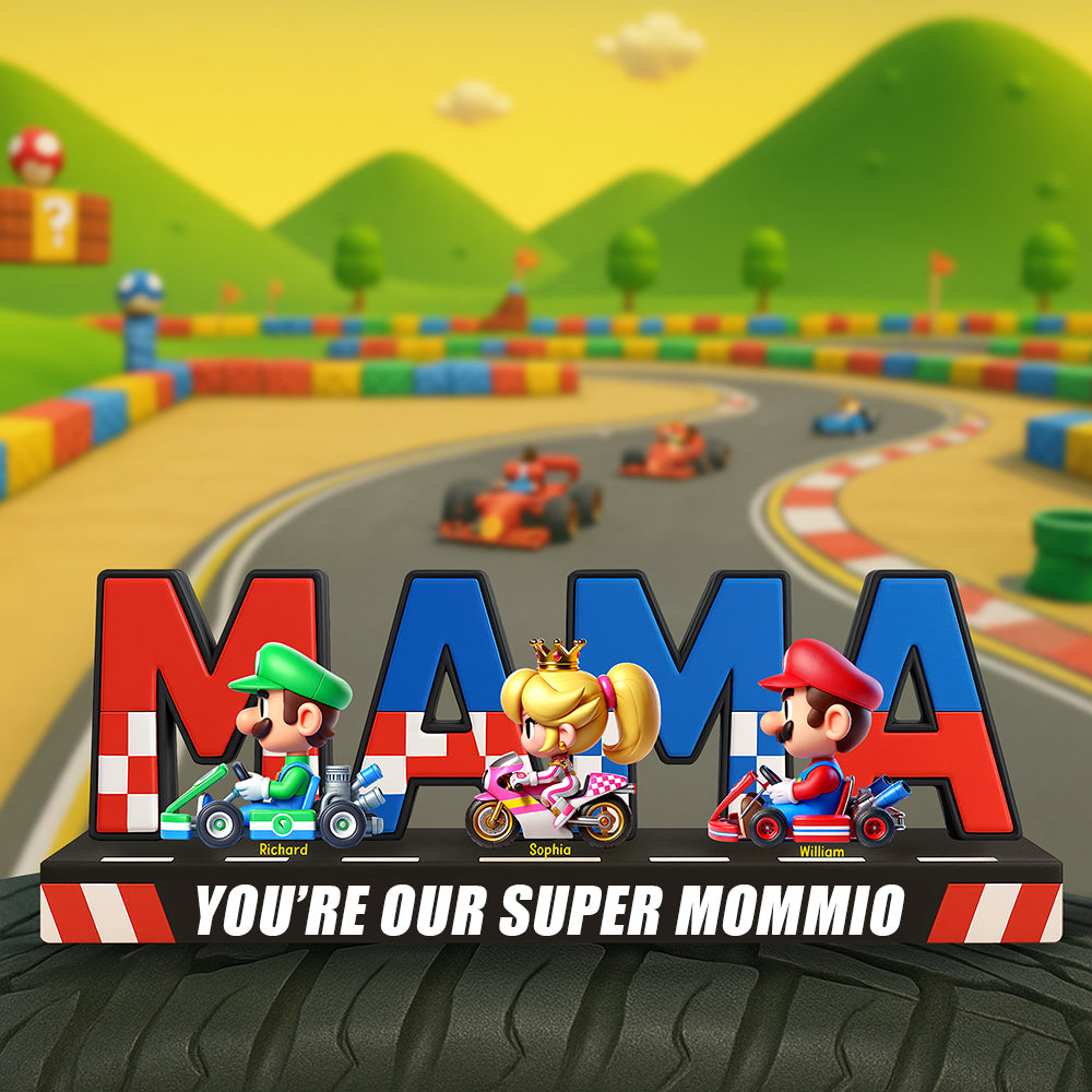 You're Our Super Mom! - Personalized Game Fans Plaque - Gift for Mom and Grandma Shaped Plaques PopCulturePrints