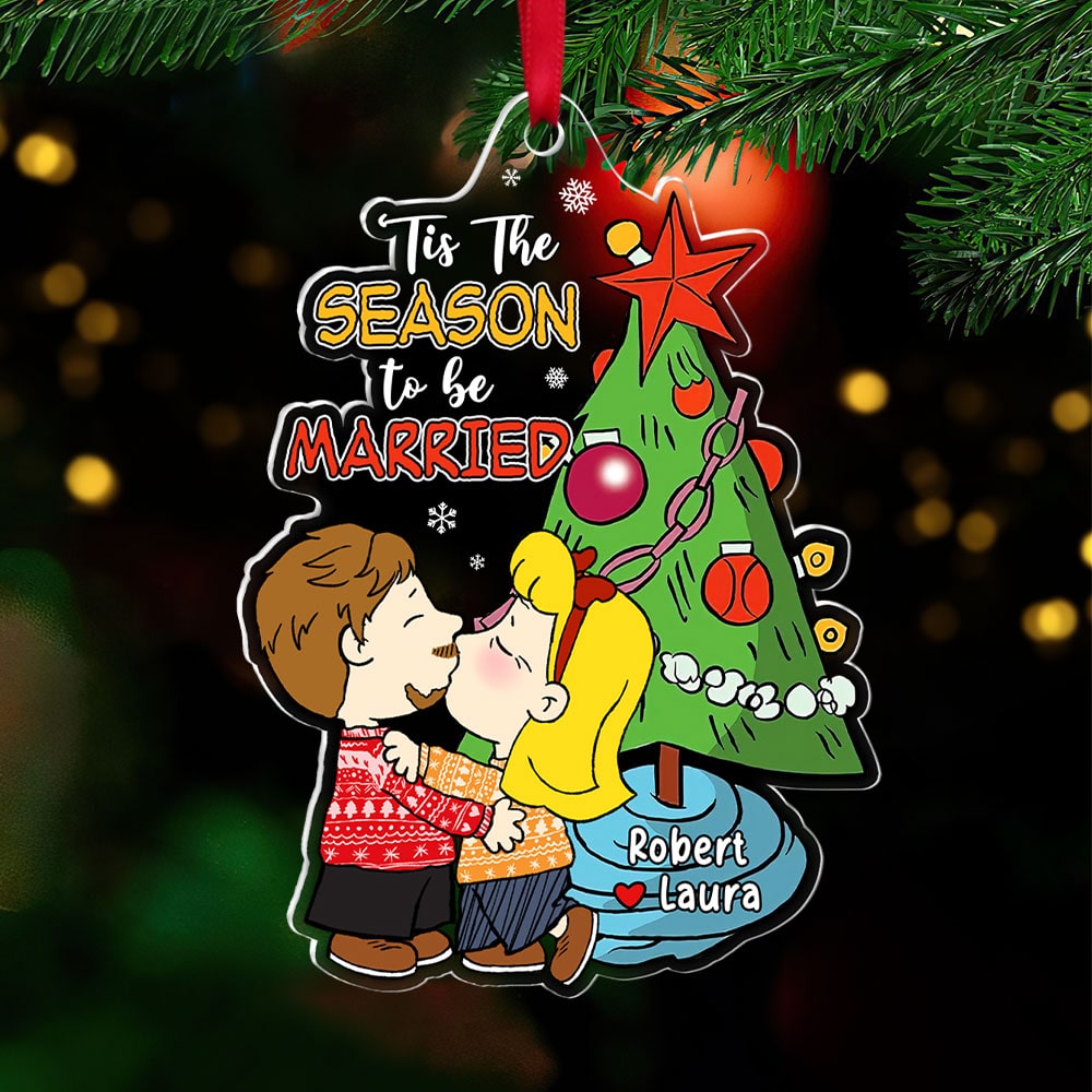 Personalized Couple Christmas Ornament - Perfect Valentine's Day Gifts for Newlyweds Ornament PopCulturePrints