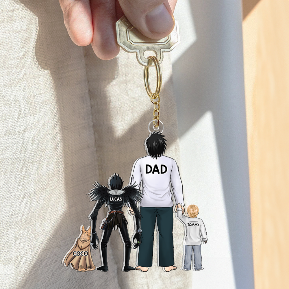 “A Father's Love is Forever” - Custom Dad Keychain - Personalized Gift for Dad, Grandpa & More Keychains PopCulturePrints