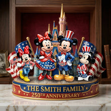 Load image into Gallery viewer, Celebrate 250 Years of America with Cute Characters - Personalized Acrylic Plaque Gift for Family Shaped Plaques PopCulturePrints
