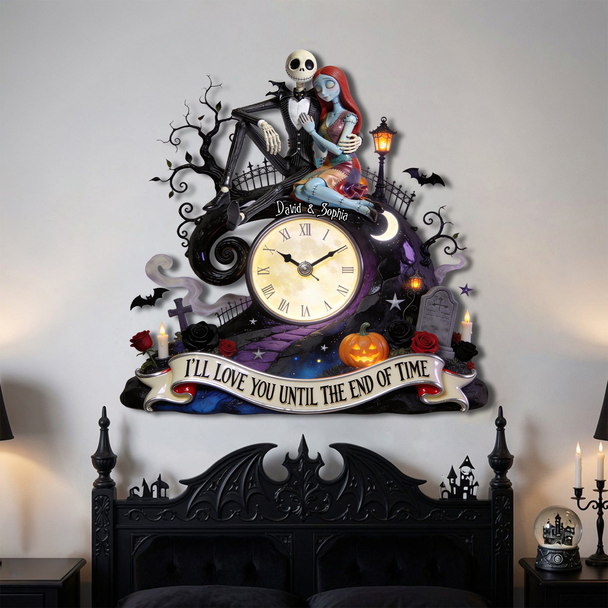 Endless Love Acrylic Hanging Wall Clock - Personalized Gifts For Couple 05PGLU140726 Hanging Wall Clock PopCulturePrints