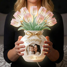 Load image into Gallery viewer, "Mommy, She Is Beautiful" - Personalized Acrylic Light Box - Gifts for Mom, Grandma, and All Special Women Light Box PopCulturePrints
