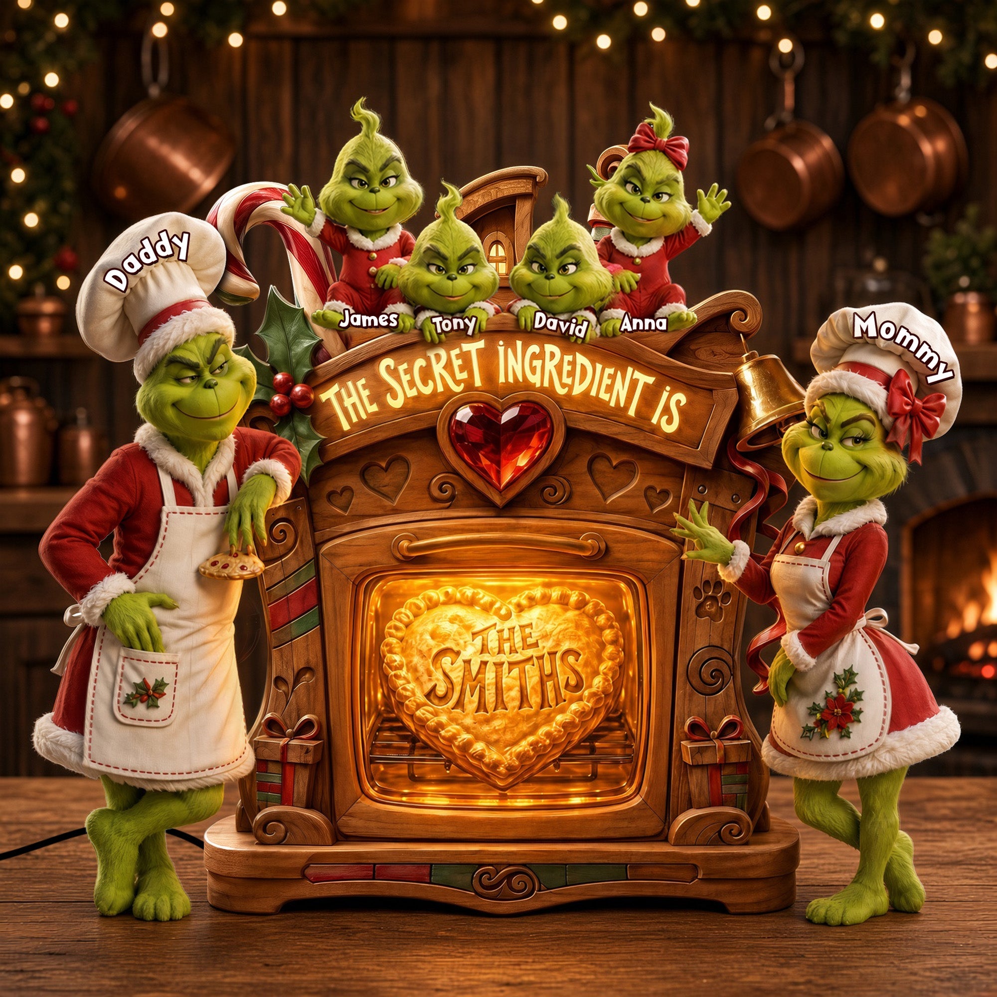 The Secret Ingredient is Family – Personalized Christmas Baking Acrylic Light Box