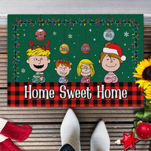 Load image into Gallery viewer, Personalized Christmas Family Doormat – Home Sweet Home
