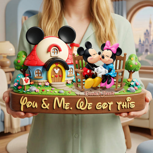 You & Me, We Got This - Personalized Acrylic Plaque for Couples Shaped Plaques PopCulturePrints