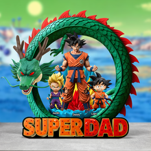 Load image into Gallery viewer, &quot;Super Dad - A Powerful Tribute for Your Hero!&quot; - Personalized Acrylic Plaque for Dads, Grandpas, and Father Figures Shaped Plaques PopCulturePrints
