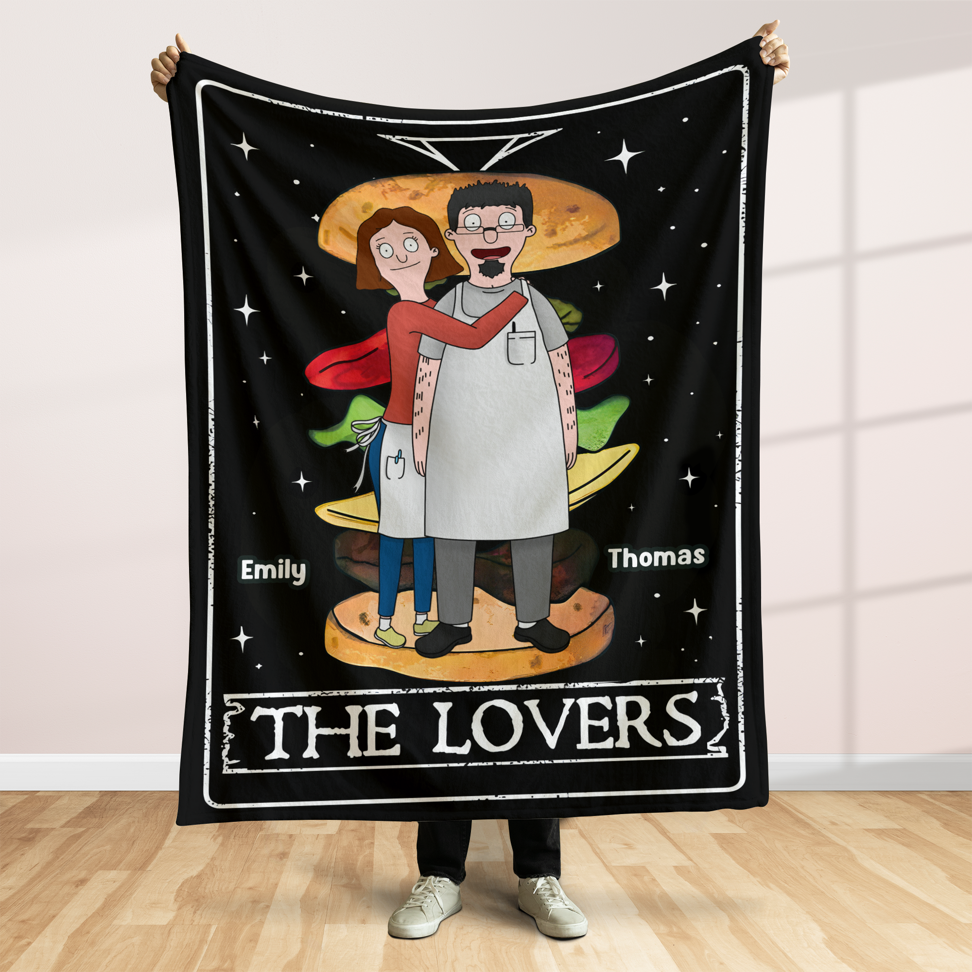 Personalized Couple Blanket - The Lovers Design Blanket PopCulturePrints