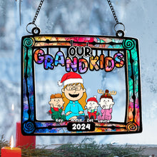 Load image into Gallery viewer, Custom Grandma Christmas Suncatcher with Grandkids&#39; Names Suncatcher PopCulturePrints
