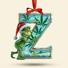 Load image into Gallery viewer, “Spread Holiday Cheer!” - Funny Green Guy Ornament - Custom Letter Gifts for Loved Ones Ornament PopCulturePrints
