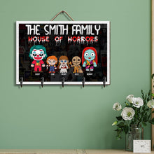 Load image into Gallery viewer, Custom Horror Family Wood Key Hanger Wood Sign PopCulturePrints
