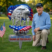 Load image into Gallery viewer, Honor The Brave: American Veteran Appreciation Metal Sign - Personalized Decor for Military Families &amp; Patriotic Souls
