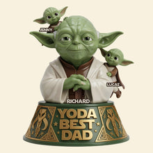 Load image into Gallery viewer, Yoda Best Dad - Personalized Acrylic Plaque for the Best Warrior Dads and Kids Shaped Plaques PopCulturePrints

