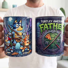 Load image into Gallery viewer, Turtley Awesome Father - Personalized Coffee Mug for Dads and Grandpas Coffee Mug PopCulturePrints
