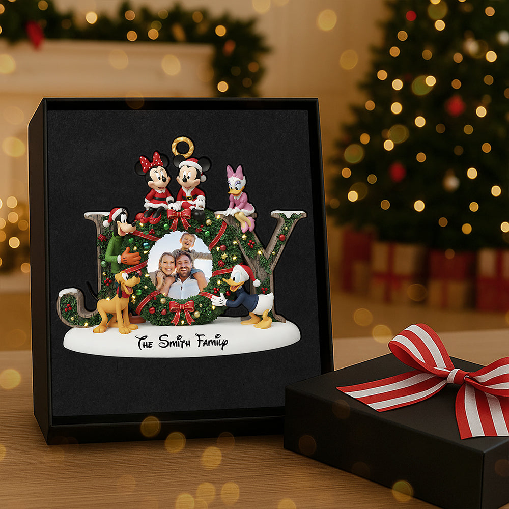 "Celebrate Family Joy this Christmas!" - Custom Photo Family Acrylic Ornament - Personalized Gifts for Loved Ones Ornament PopCulturePrints