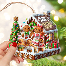 Load image into Gallery viewer, Personalized Family Gingerbread House Acrylic Ornament Ornament PopCulturePrints
