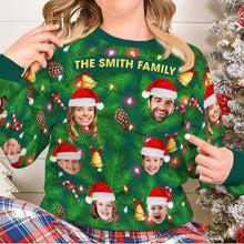 Load image into Gallery viewer, Personalized Family Christmas Sweater - Festive Photo Design
