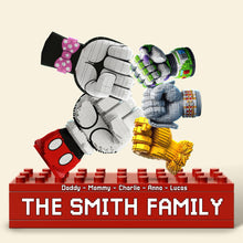 Load image into Gallery viewer, Celebrate Togetherness with Our Cartoon Fist Bump Family Plaque - Personalized Gifts for Family Shaped Plaques PopCulturePrints
