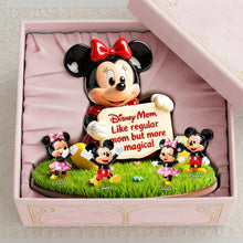 Load image into Gallery viewer, Disney Mom: Like Regular Mom But More Magical - Personalized Acrylic Plaque for Mother's Day, Grandma and More Shaped Plaques PopCulturePrints
