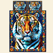 Load image into Gallery viewer, Majestic Tiger Quilt Bed Set - Vibrant Personalized Bedding Blanket PopCulturePrints
