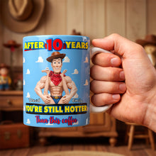 Load image into Gallery viewer, Funny Couple Coffee Mug - You're Still Hotter Than This Coffee - Personalized Gift for Couples Coffee Mug PopCulturePrints
