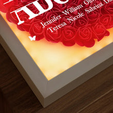 Load image into Gallery viewer, We Love You Mom - Personalized LED Light Flower Shadow Box - Perfect Gift for Mom and Grandma LED Light Flower Shadow Box PopCulturePrints
