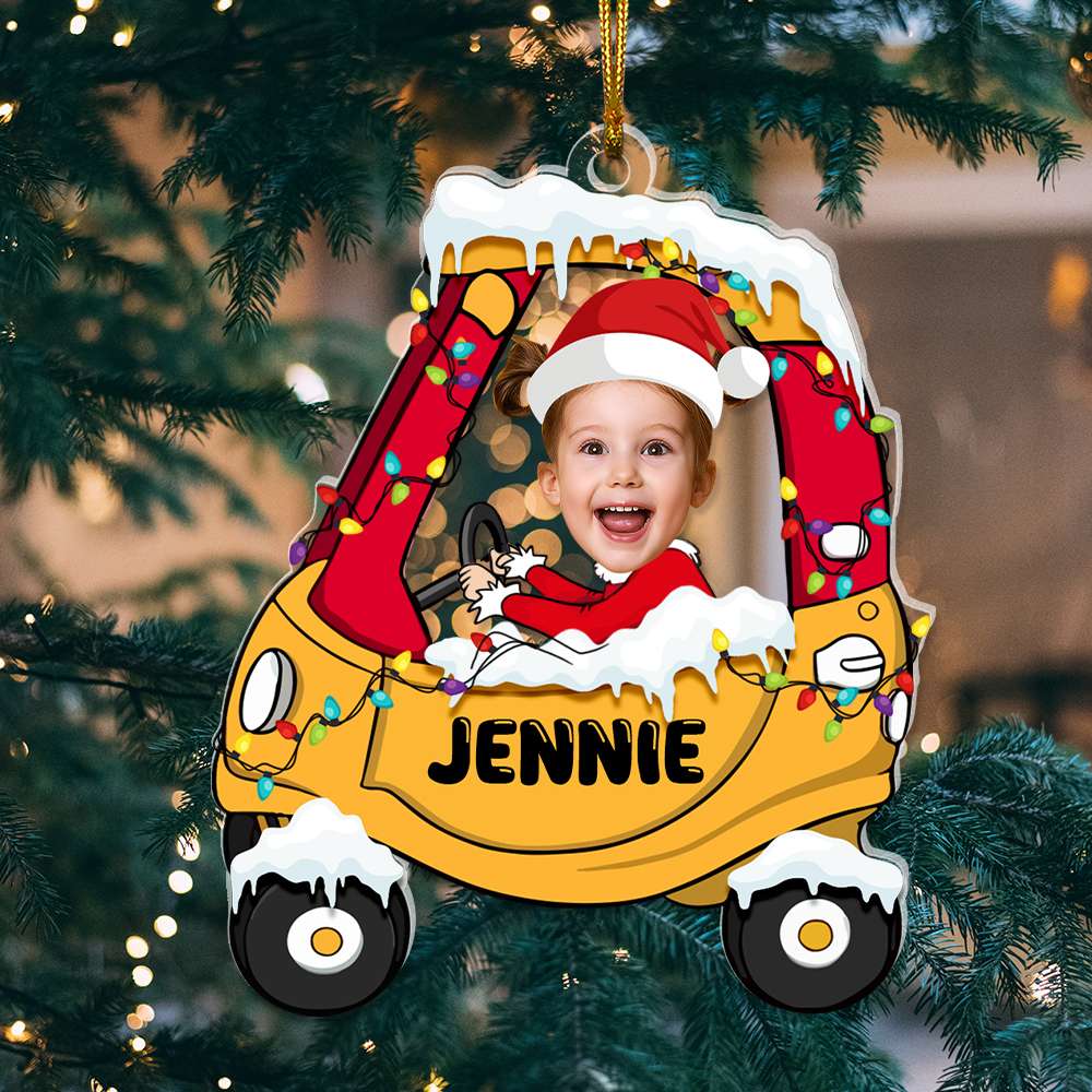 Personalized Kid's Christmas Ornament - Festive Photo Gift