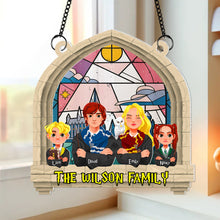 Load image into Gallery viewer, Personalized Wizard Family Suncatcher Ornament
