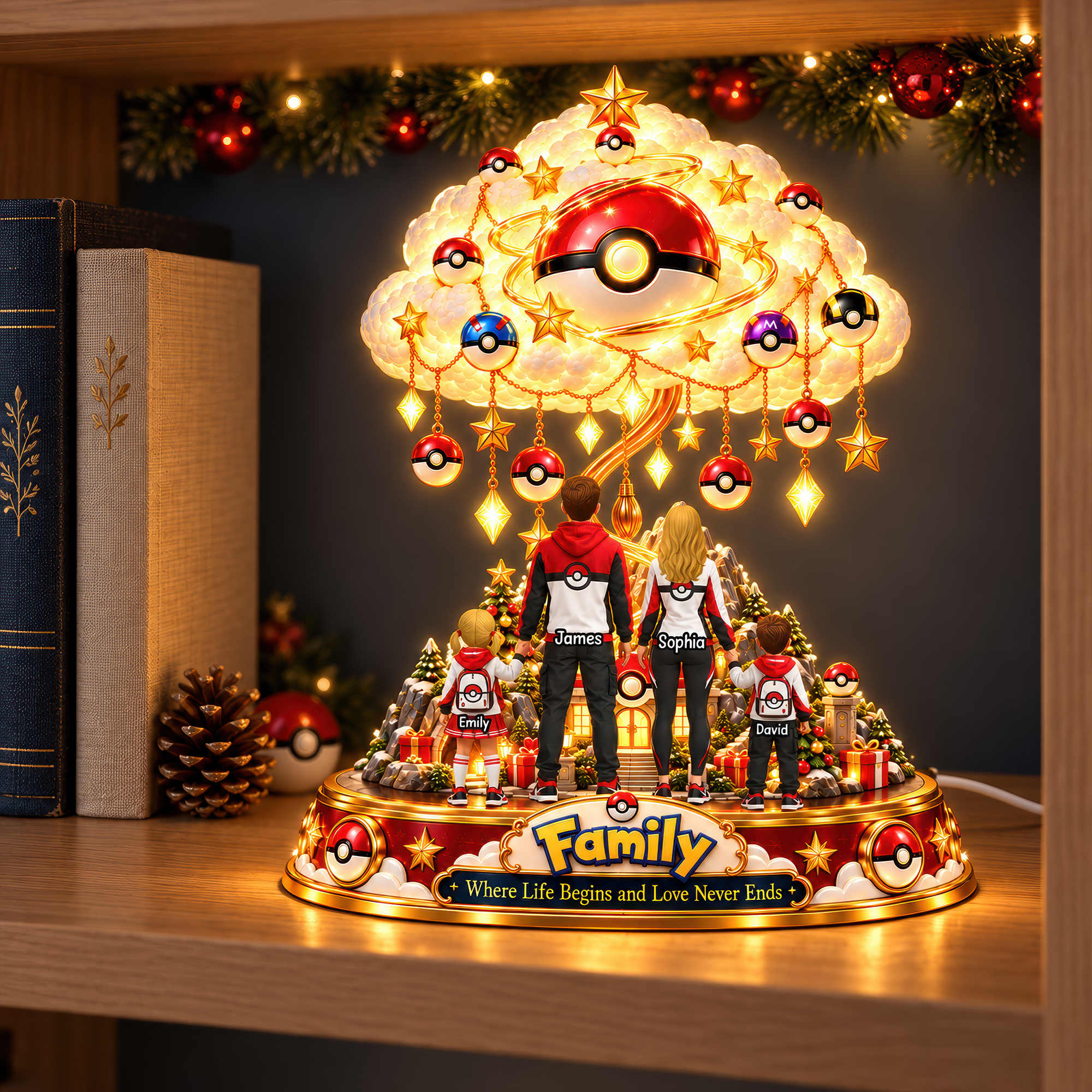 Colorful Creature Family Acrylic Light Box - Personalized Christmas Gifts For Family 01ohqn131026 Light Box PopCulturePrints