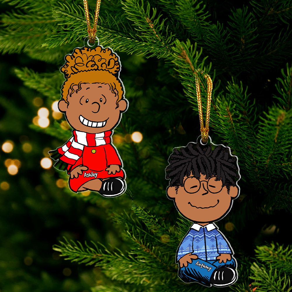 "Joyful Moments Await!" - Personalized Christmas Ornament for Kids - Perfect Gift for Children, Family, and Friends Ornament PopCulturePrints