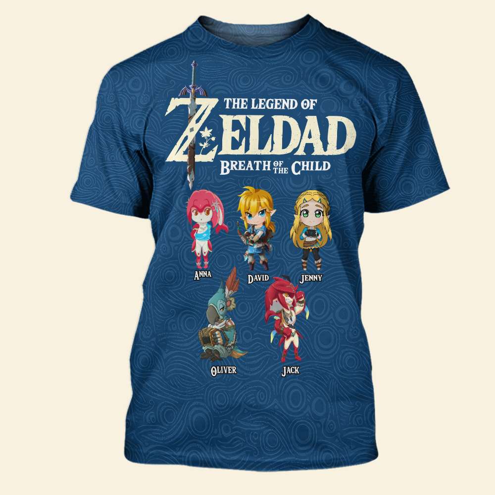 Personalized Zelda-Inspired Dad Shirt - Breath of the Child