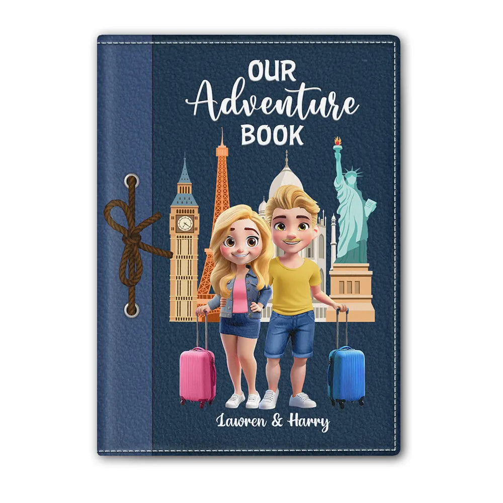 Our Adventure Awaits: Personalized 3D Effect Passport Cover - Perfect Gift for Travel Lovers Passport Holder PopCulturePrints